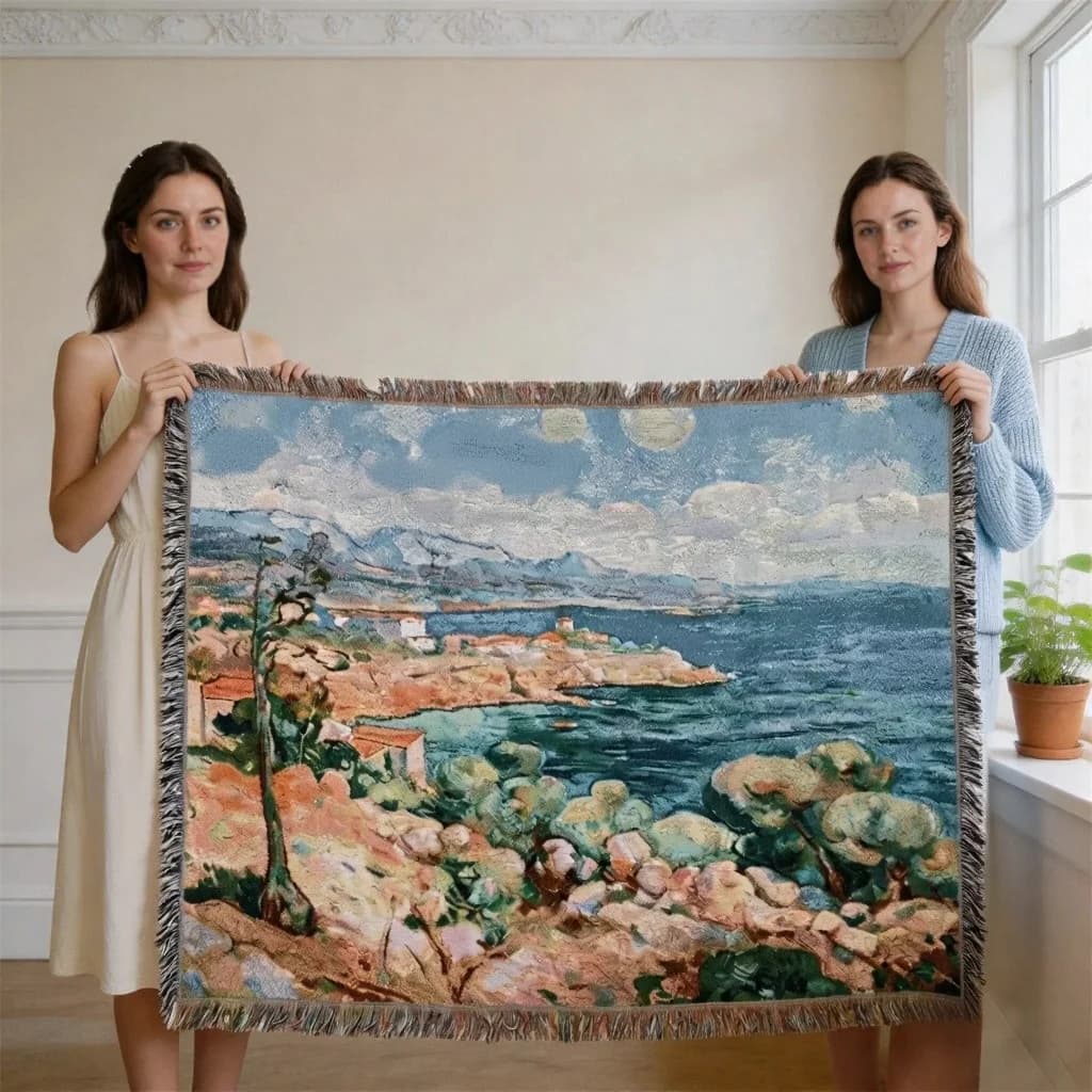 ผ้าคลุมโซฟาและผนังลาย Van Gogh ผ้าผสมฝ้าย