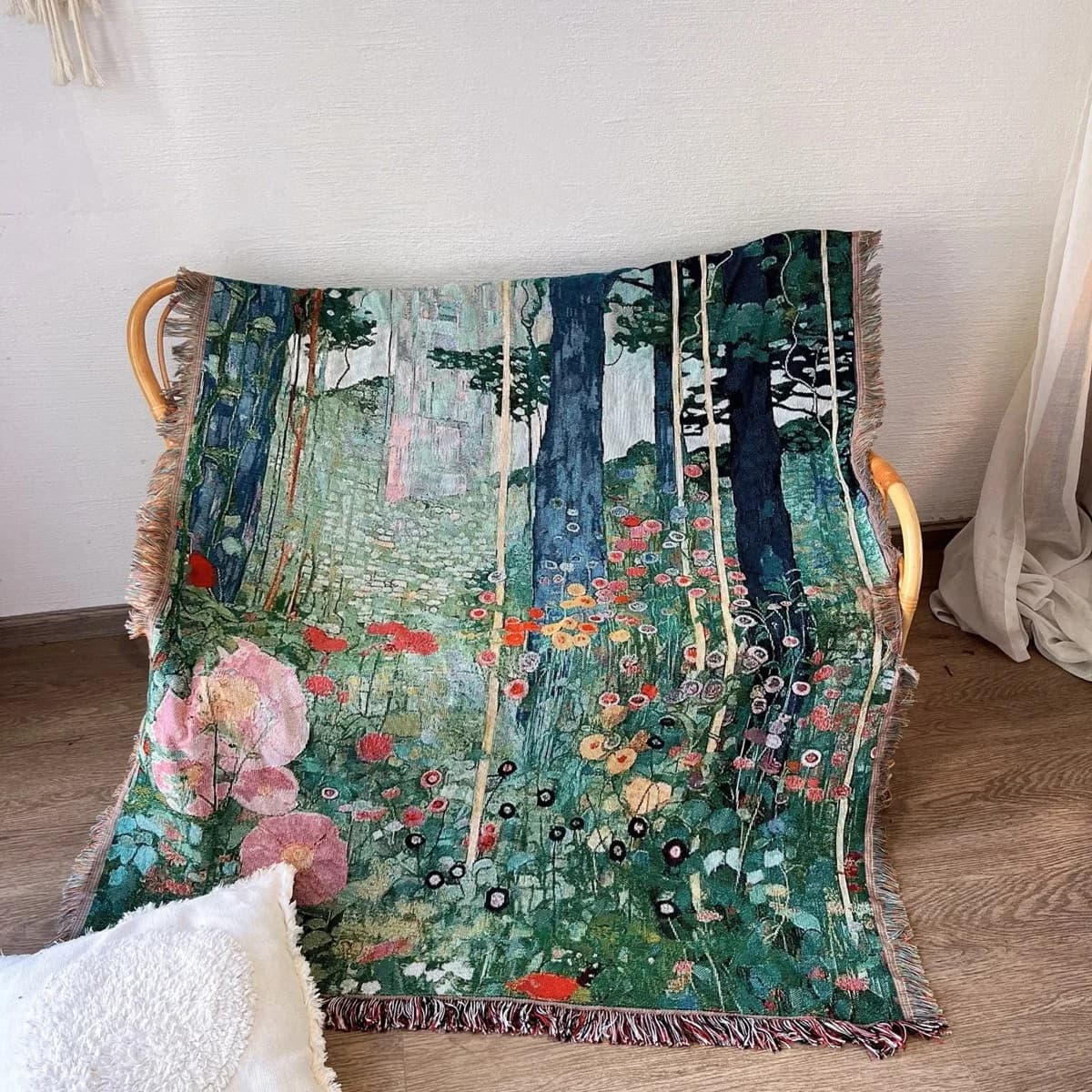 ผ้าคลุมโซฟาและตกแต่งผนัง Tapestry Klimt Secret Garden