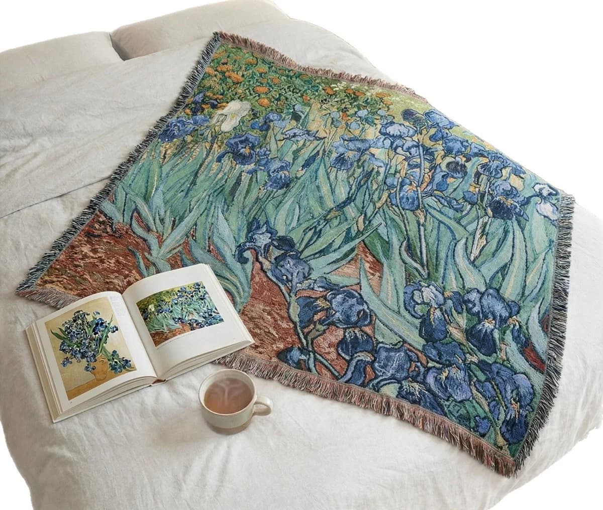 ผ้าคลุมโซฟาและผนังลาย Van Gogh ผ้าผสมฝ้าย