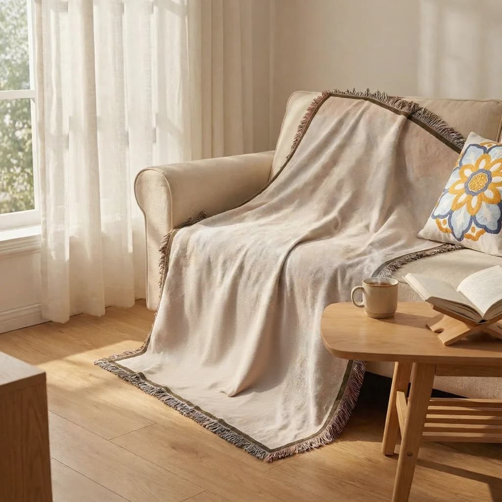 ผ้าคลุมโซฟาทอลาย tapestry สำหรับตกแต่งผนัง