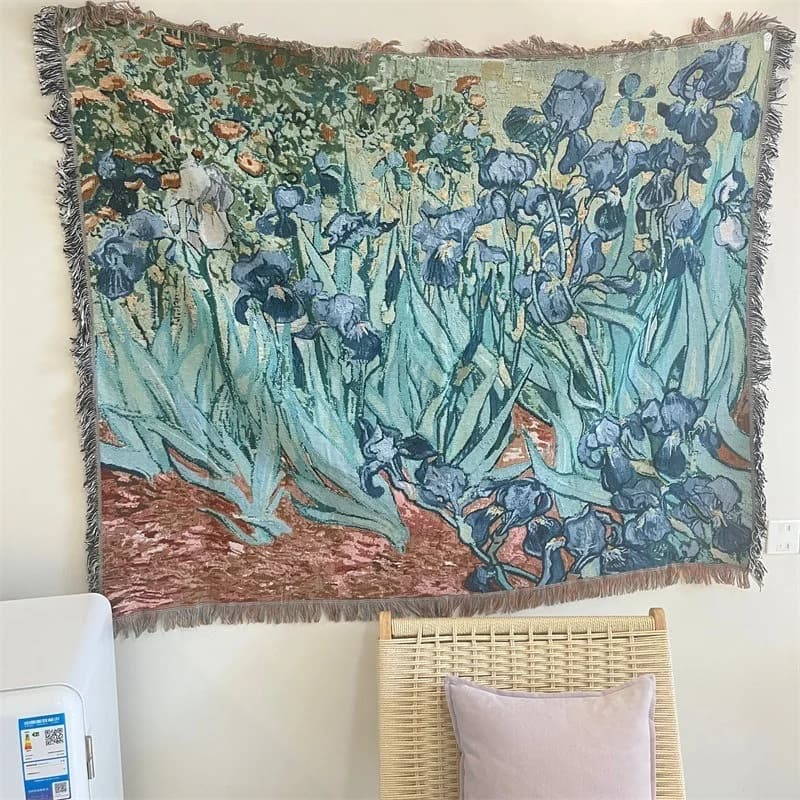 ผ้าคลุมโซฟา/ผ้าแขวนผนัง ศิลปะ Van Gogh ผ้าผสมคอตตอน