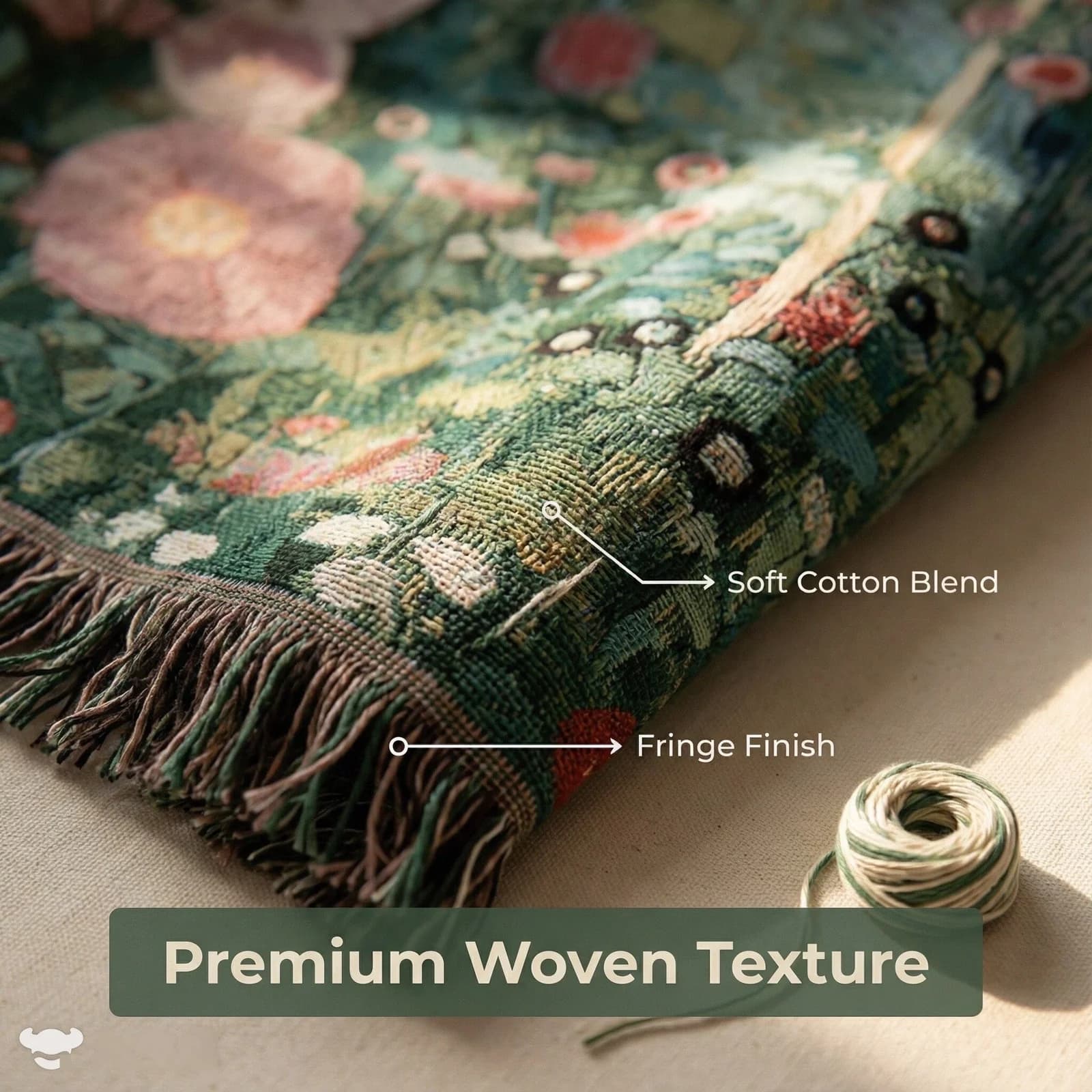 ผ้าคลุมโซฟาและตกแต่งผนัง Tapestry Klimt Secret Garden