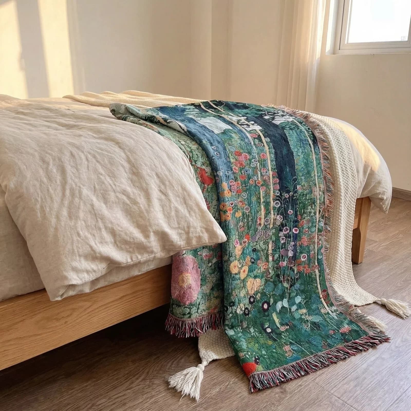 ผ้าคลุมโซฟาและตกแต่งผนัง Tapestry Klimt Secret Garden